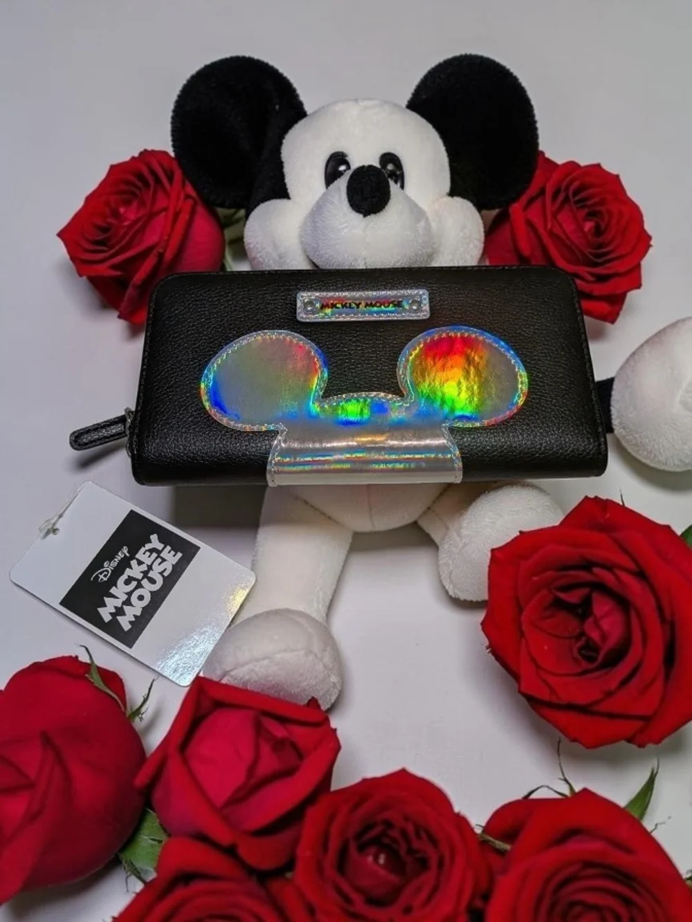 NWT Disney Mickey Mouse Black Wallet with Holographic Ears